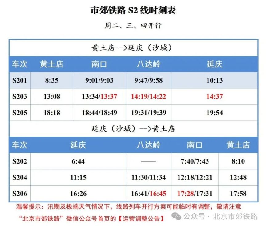 表查询(不断更新中)北京s2线最新时刻(图2) 表查询(不断更新中)北京s2线最新时刻(图2)